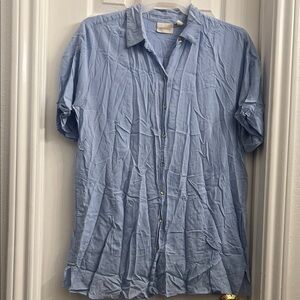 Chico's Sky Blue Casual Button-Down Shirt